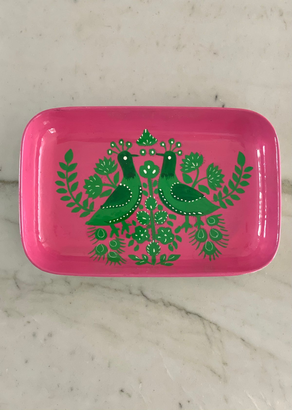 Tablett 'Vogel' Pink