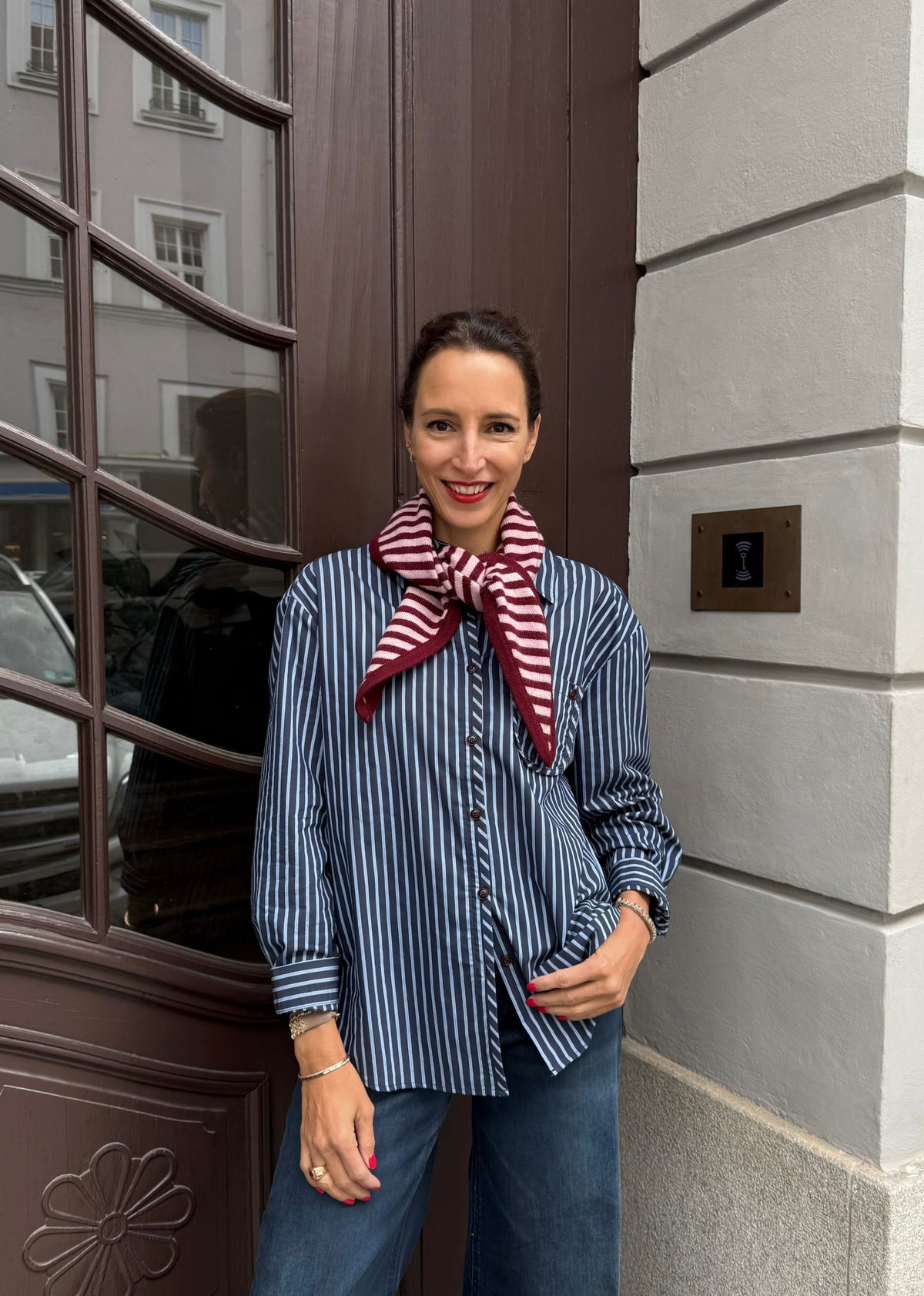 Dreieckstuch 'Bordeaux-Rosé'