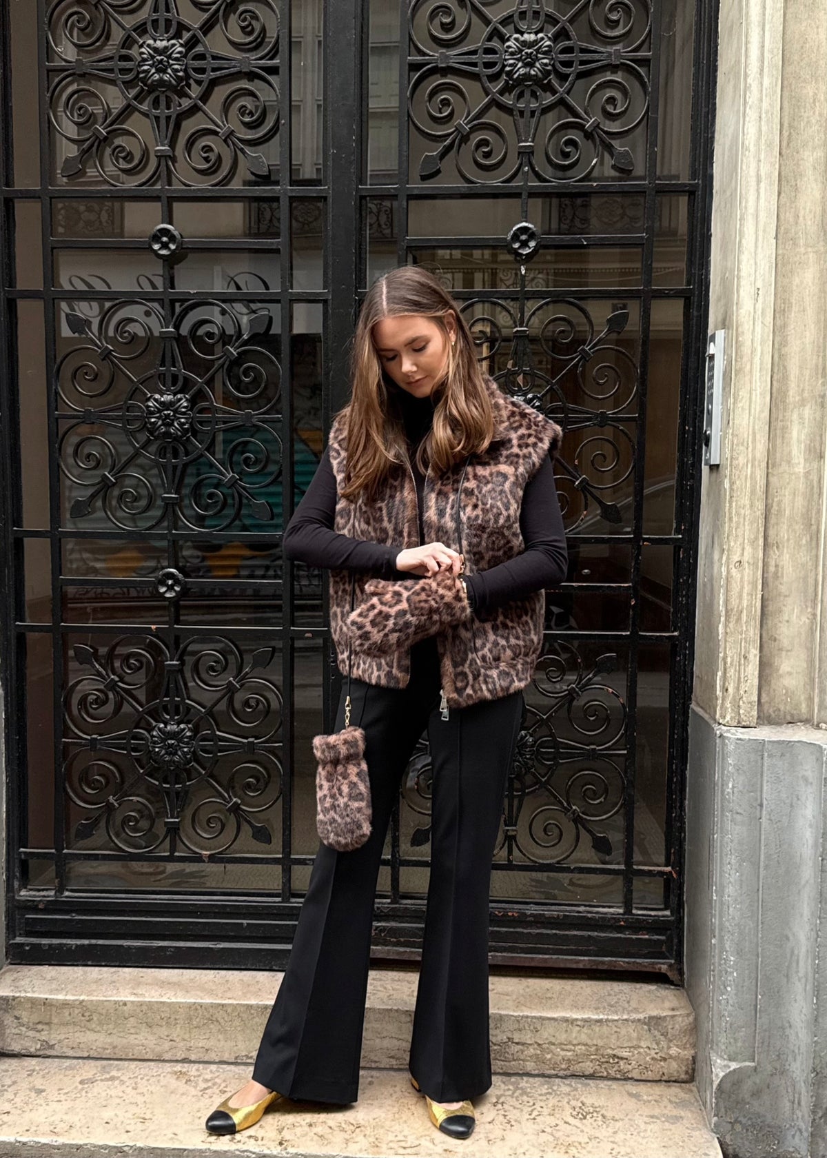 Weste aus Fake-Fur 'Leo' lang