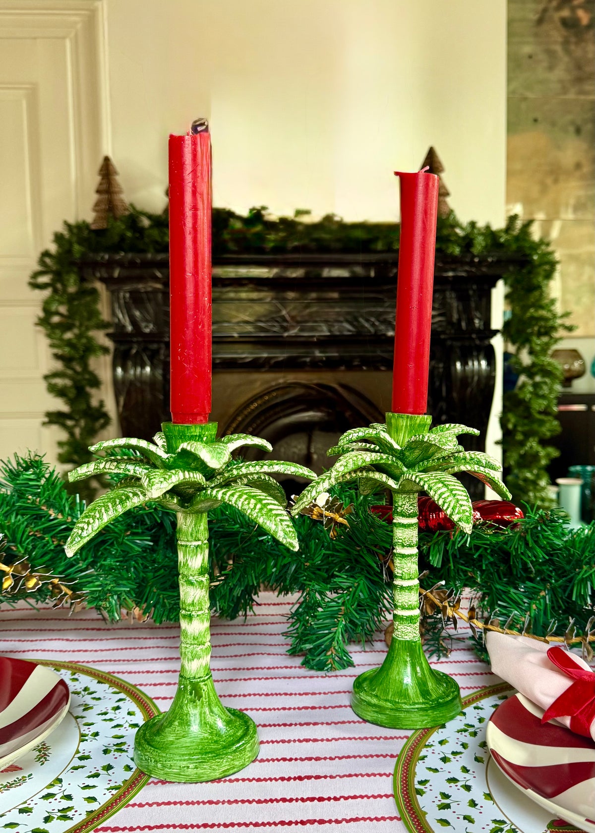 Kerzenständer Palme XL 'Grün'