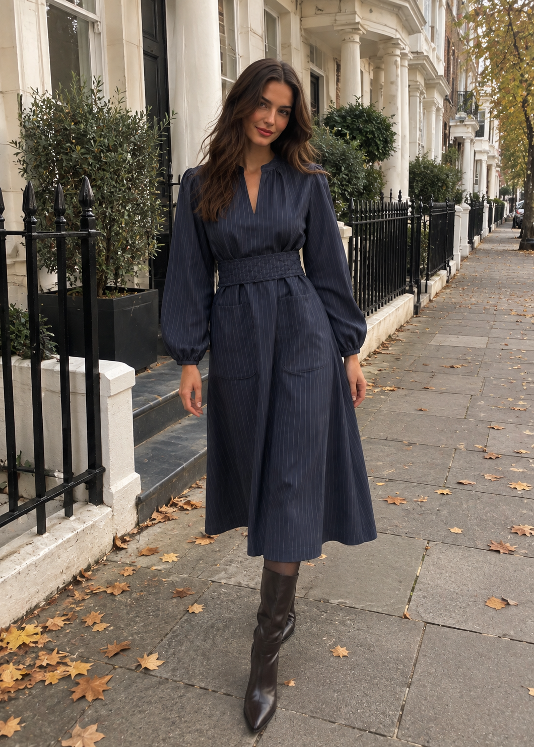 Midi-Flanellkleid 'Paris'