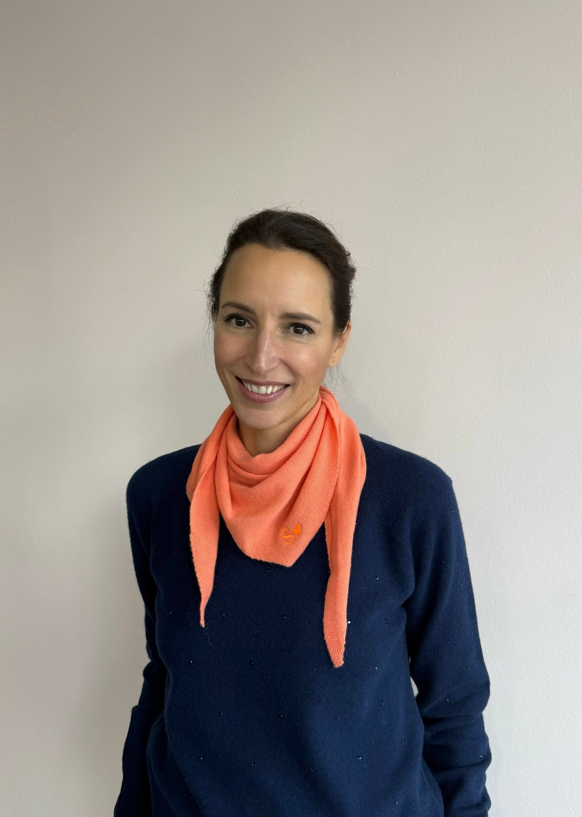 Dreiecksschal Orange personalisiert