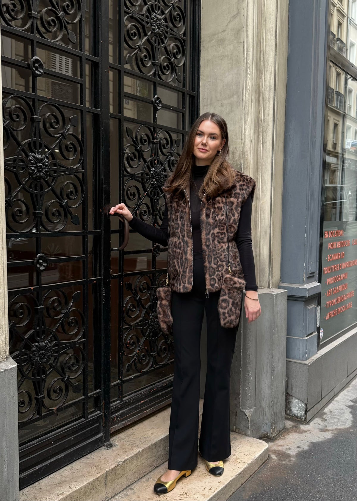 Weste aus Fake-Fur 'Leo' lang