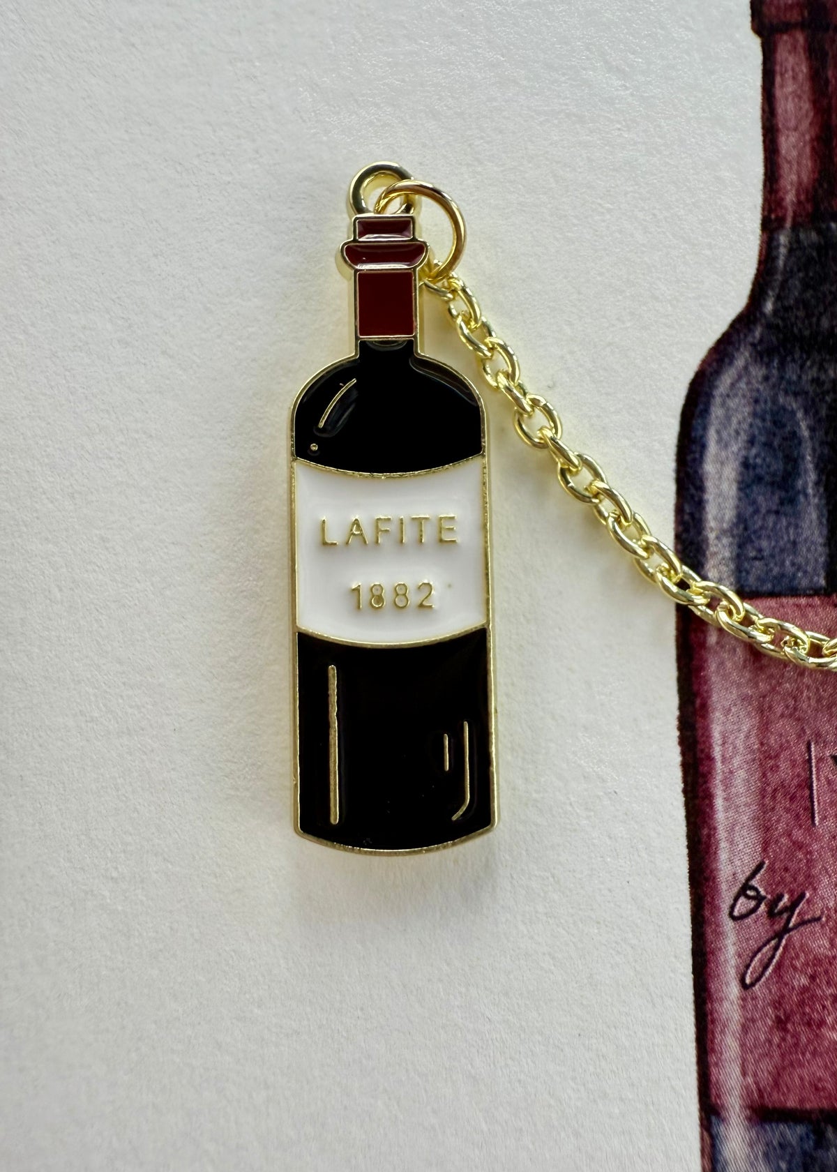 Anstecker-Karte 'Wein'