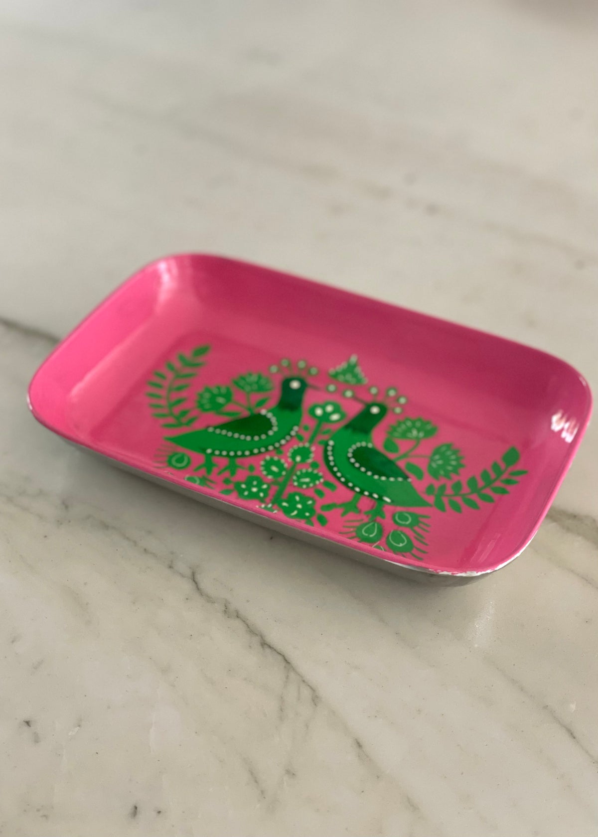 Tablett 'Vogel' Pink