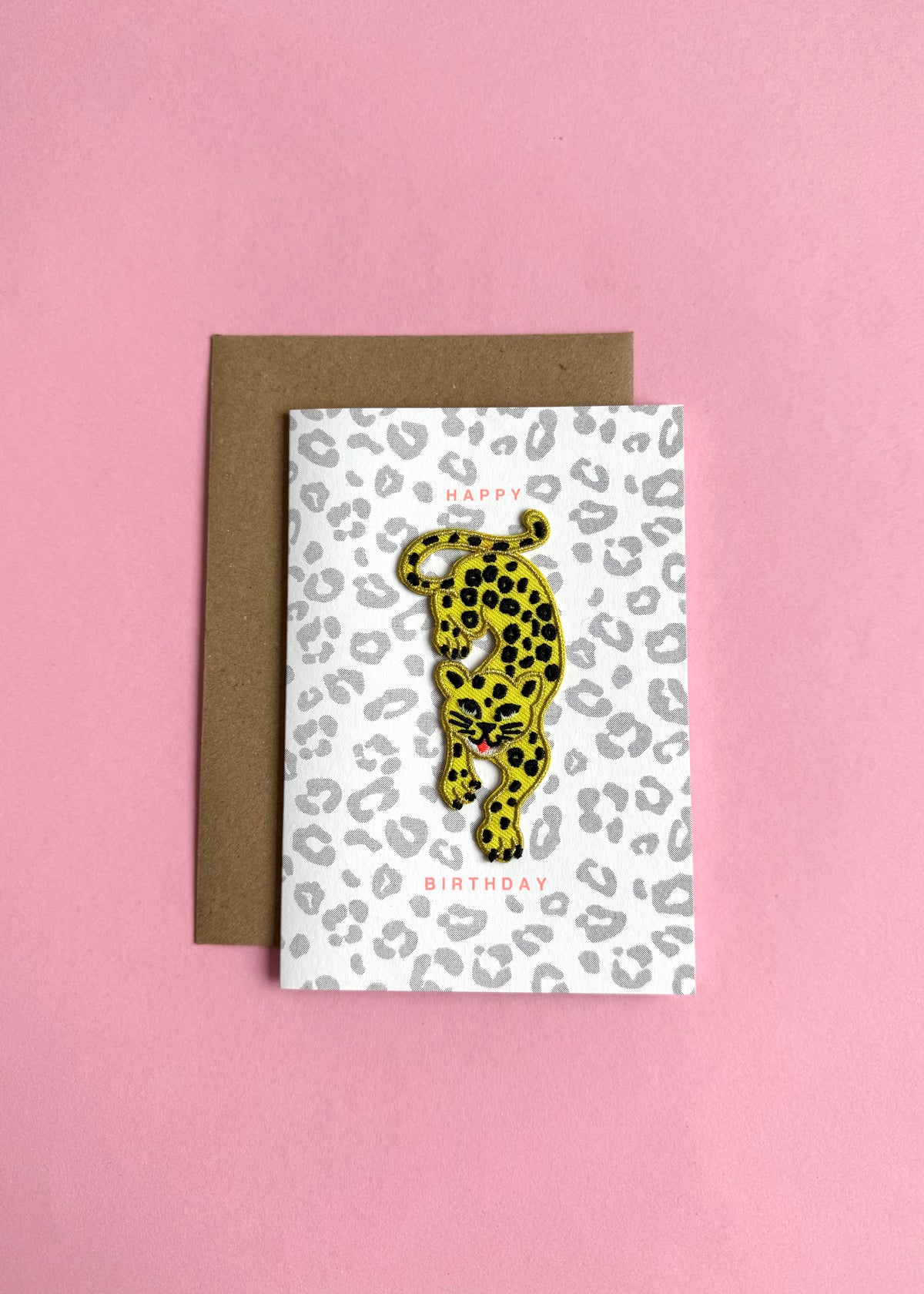 Grusskarte mit Patch 'Leo'