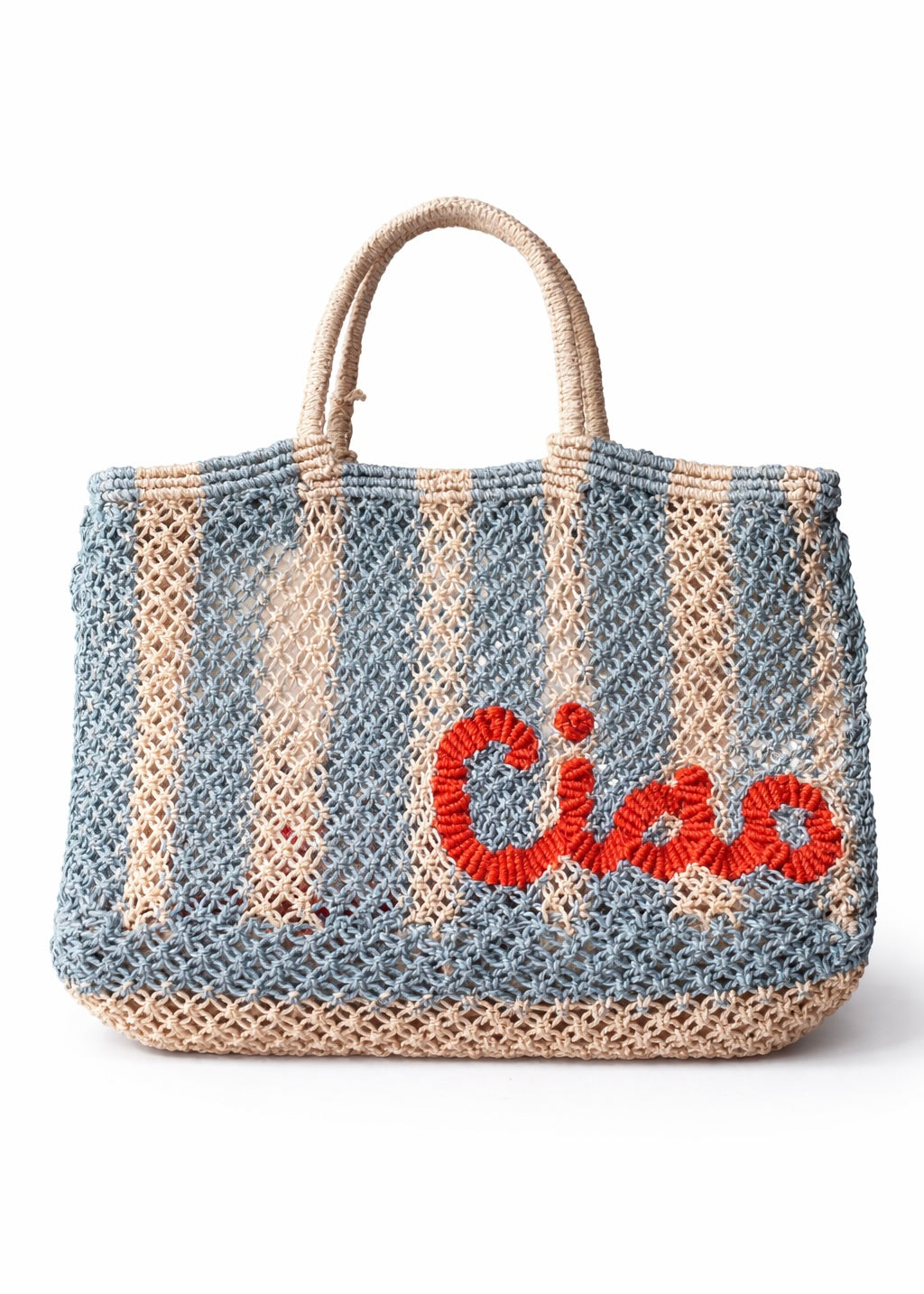 Jute Tasche 'Ciao' Blau