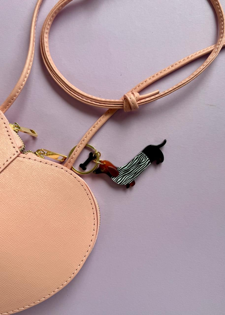 Schlüsselanhänger 'Dackel' Zebra