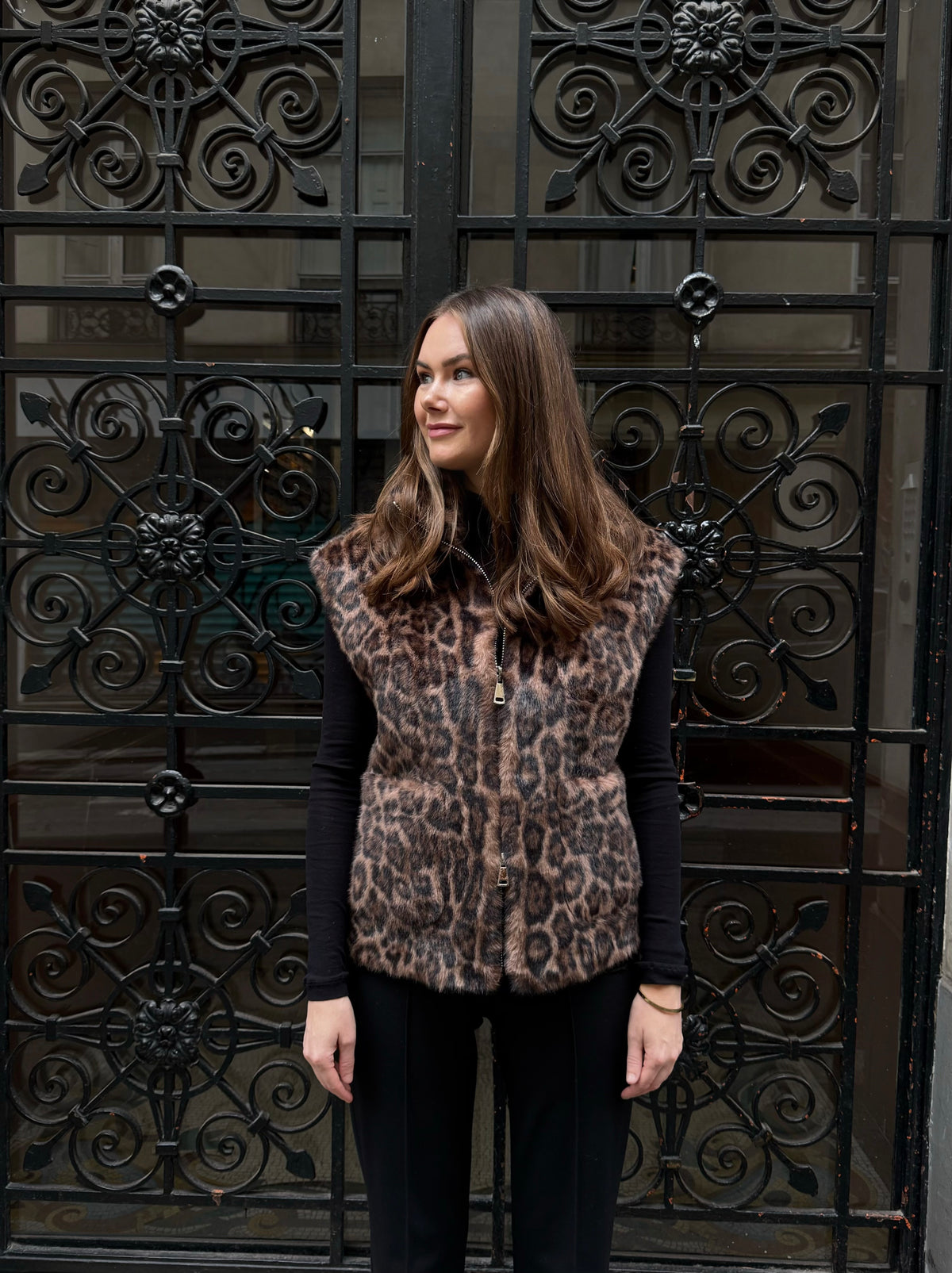 Weste aus Fake-Fur 'Leo' lang