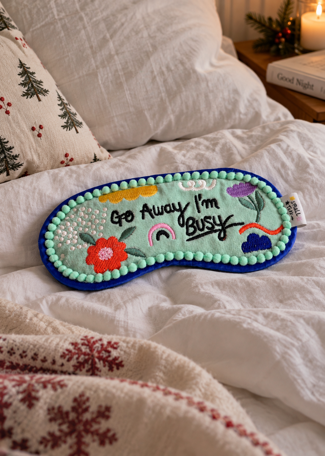 Schlafmaske 'Go Away I'm Busy'