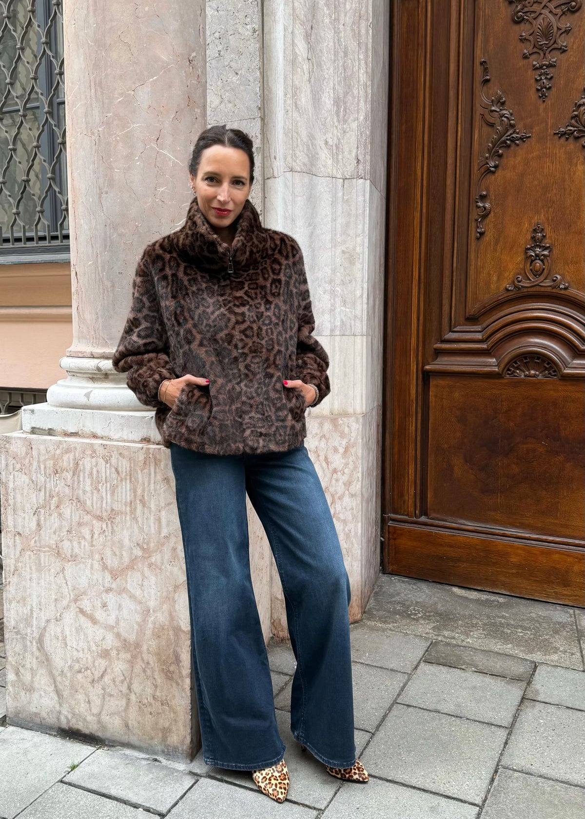 Jacke aus Fake-Fur 'Leo'