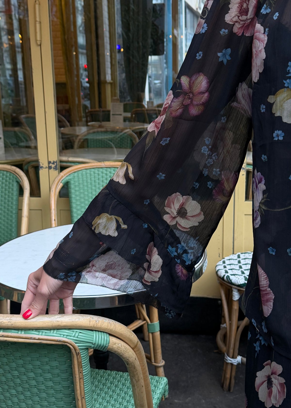 Chiffon Bluse 'Flowers'