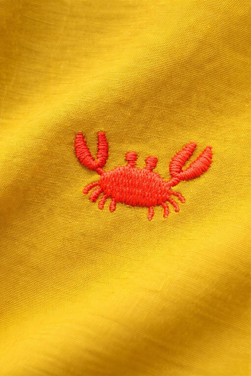 Midirock mit Stickerei 'Curry'