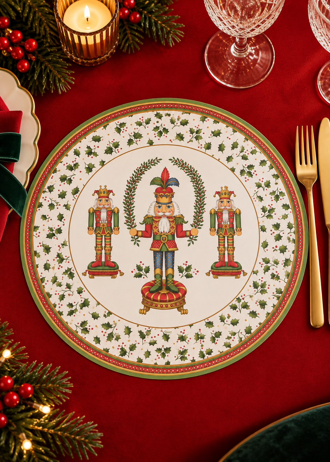 Tischsets Rund 'Nussknacker'
