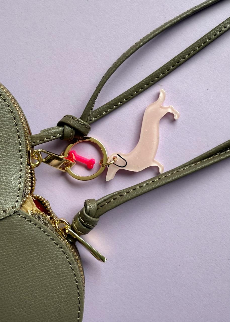 Schlüsselanhänger 'Dackel' Rosa