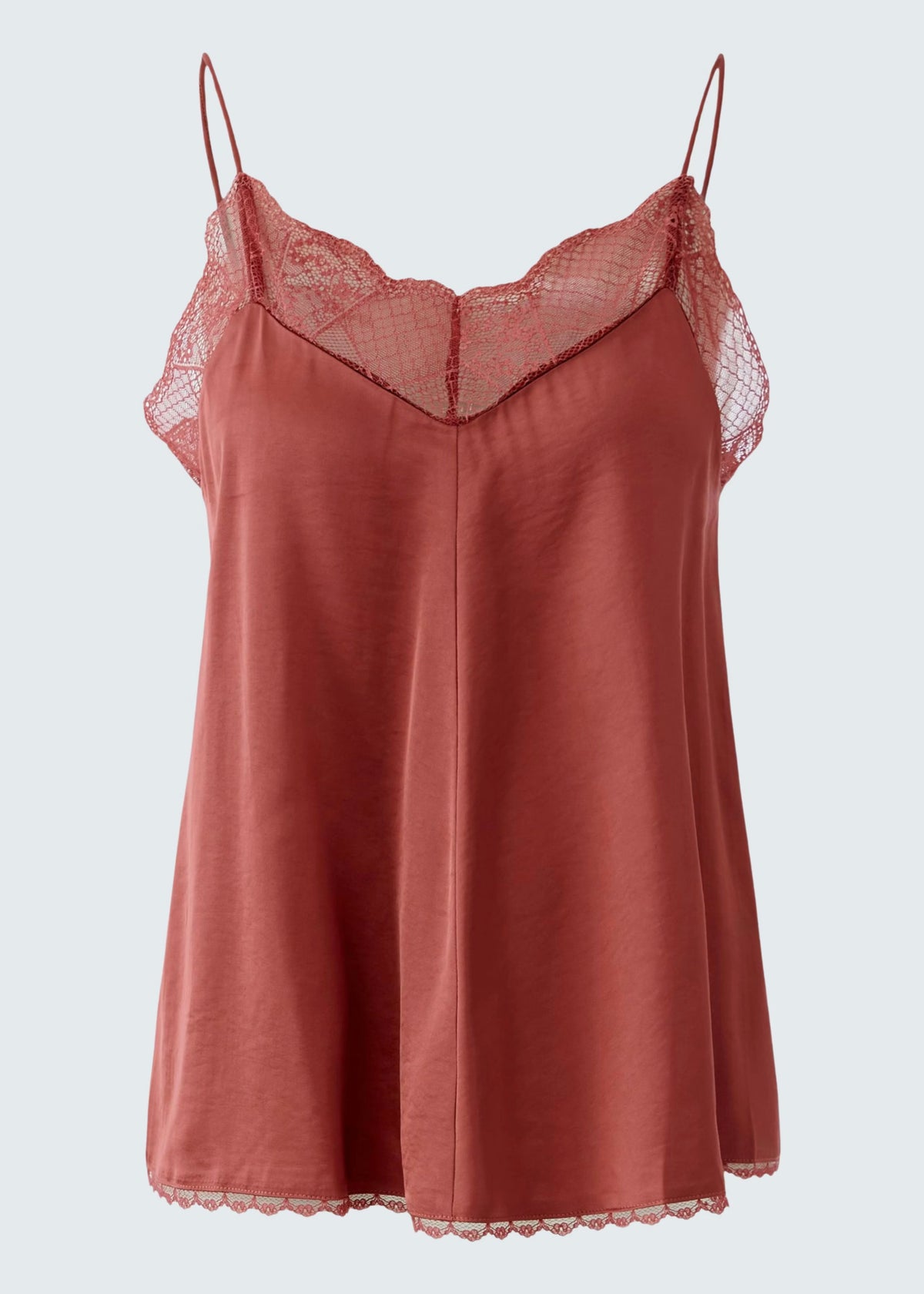 Trägertop mit Spitze 'Bordeaux'