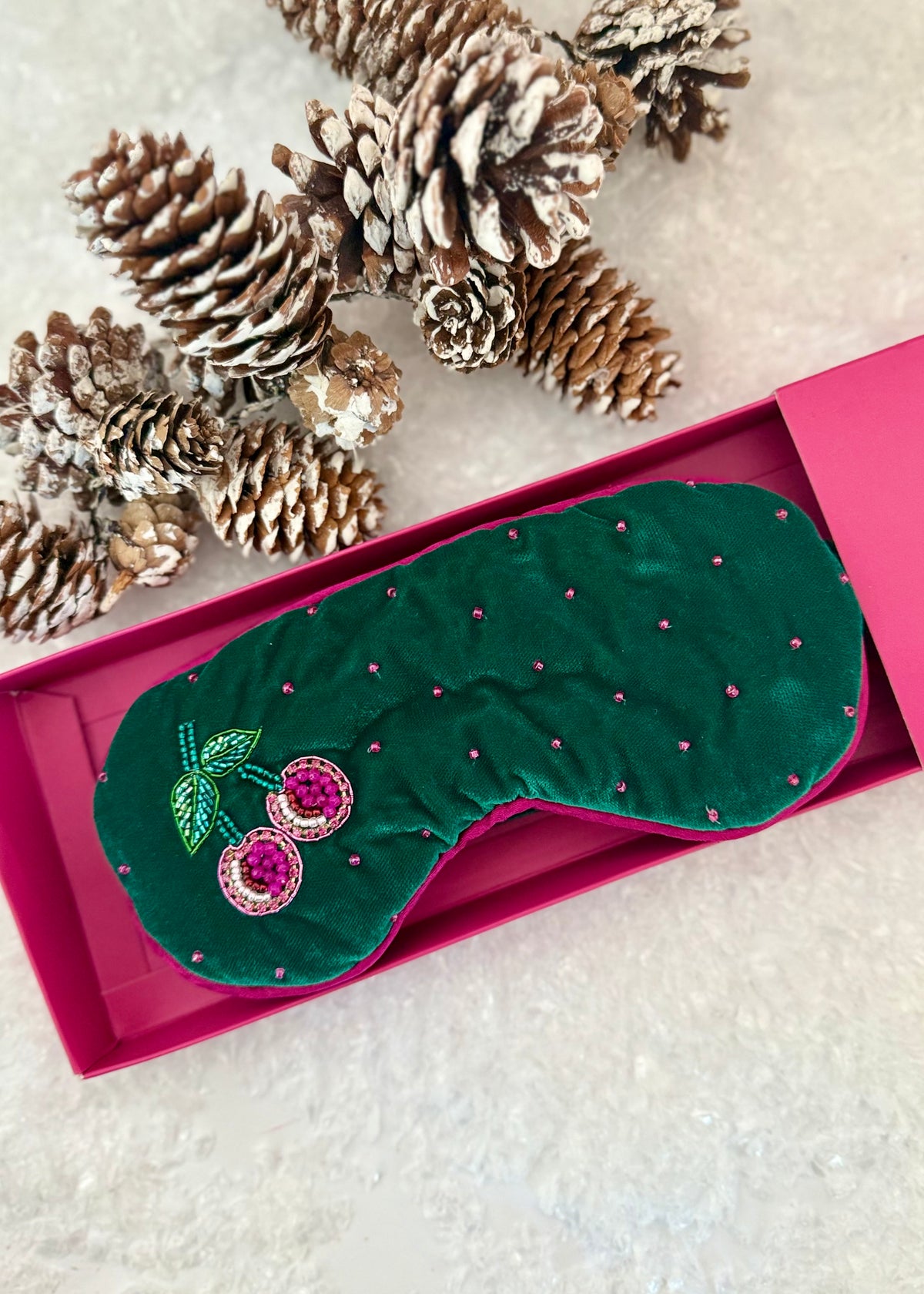 Luxus Schlafmaske Cherry