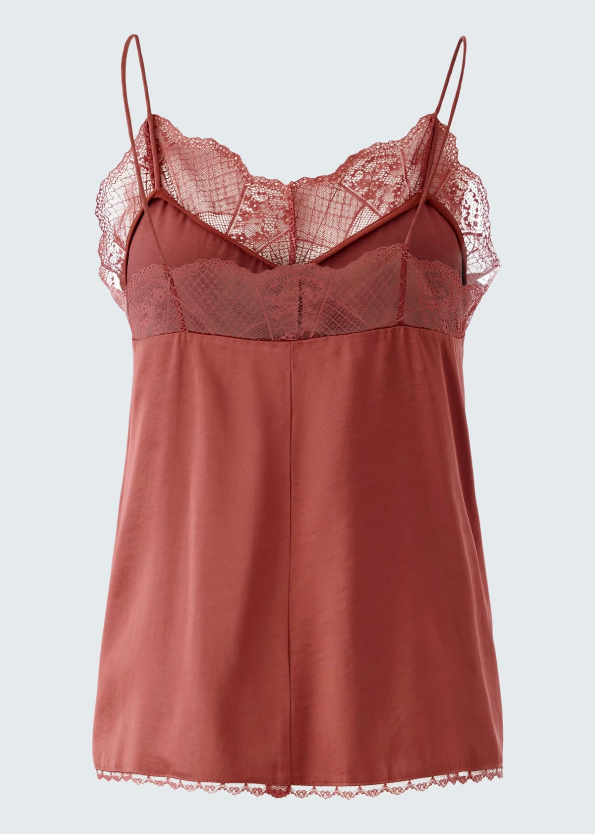 Trägertop mit Spitze 'Bordeaux'