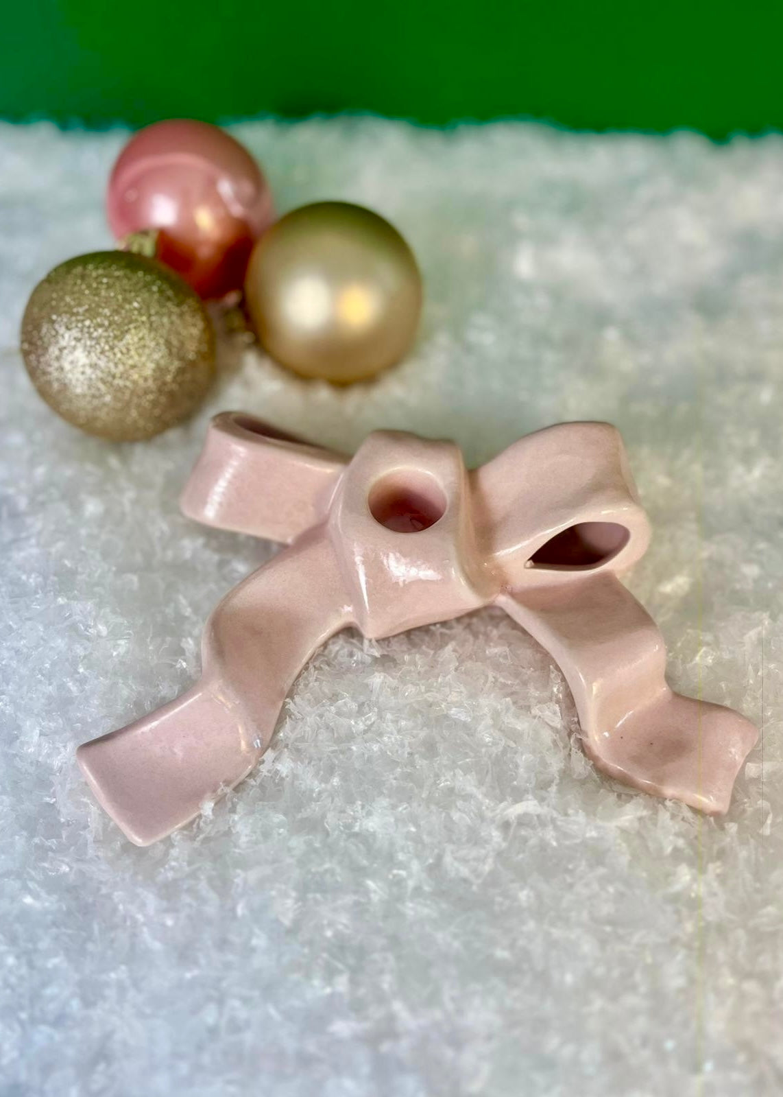 Kerzenständer 'Schleife' rosa