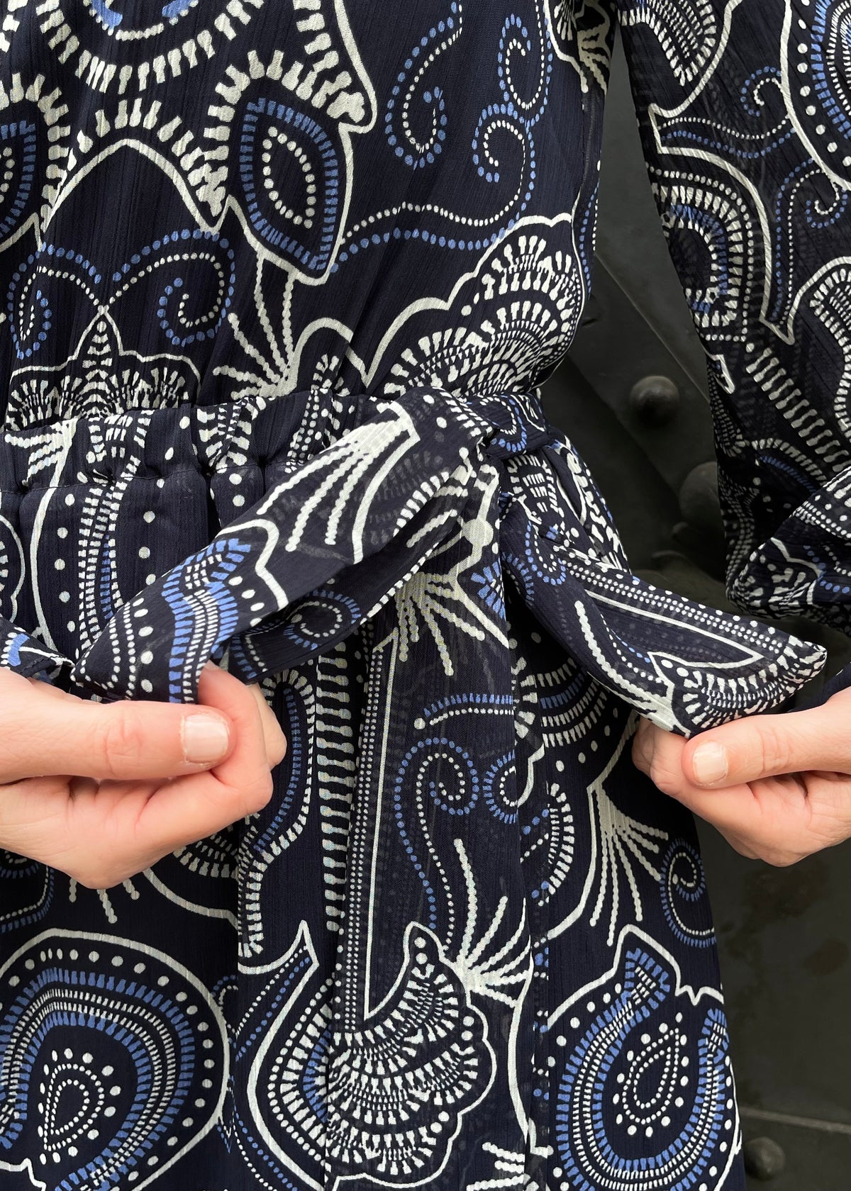 Maxi Stufenkleid 'Blau'