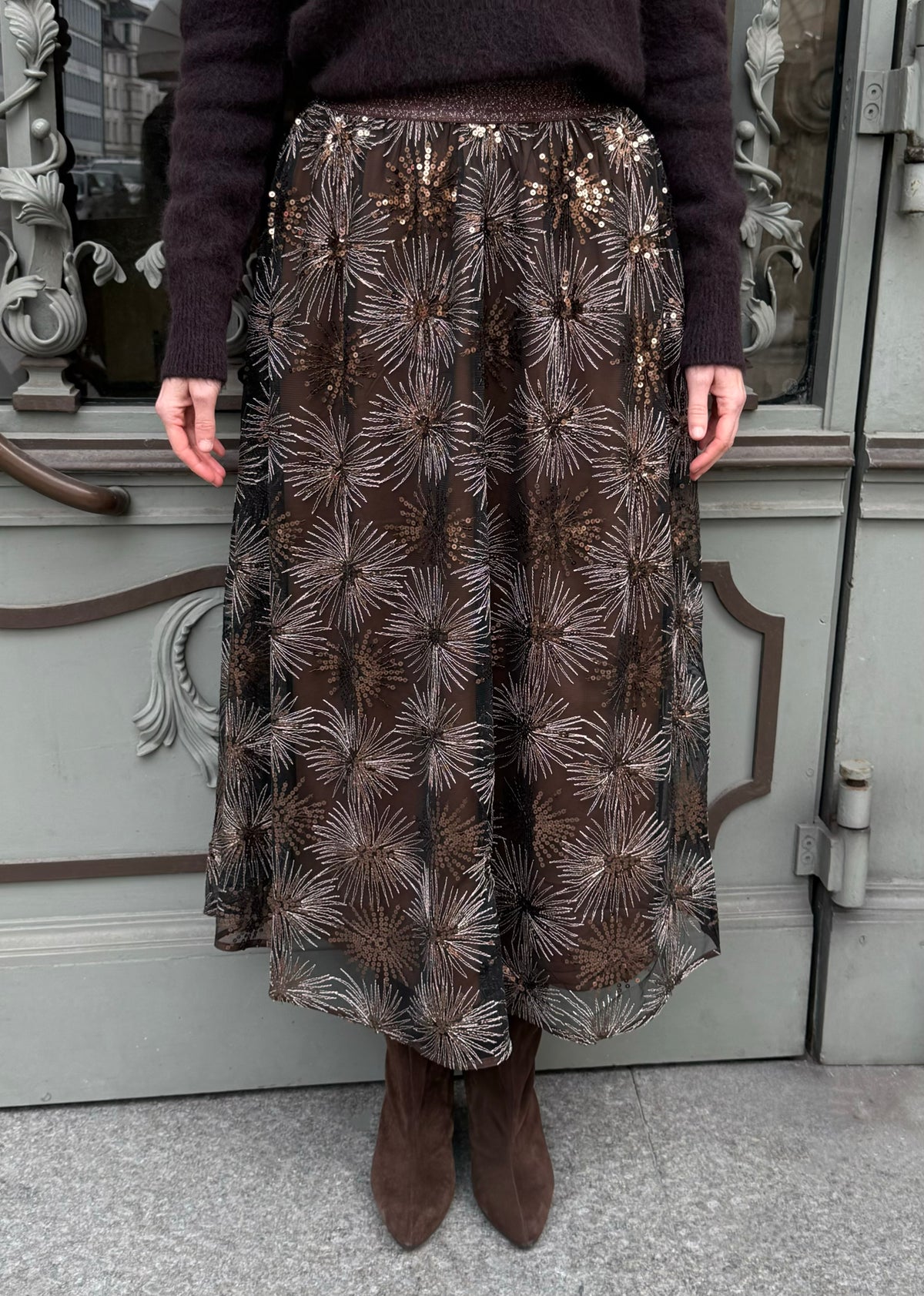 Maxi-Rock mit Pailletten