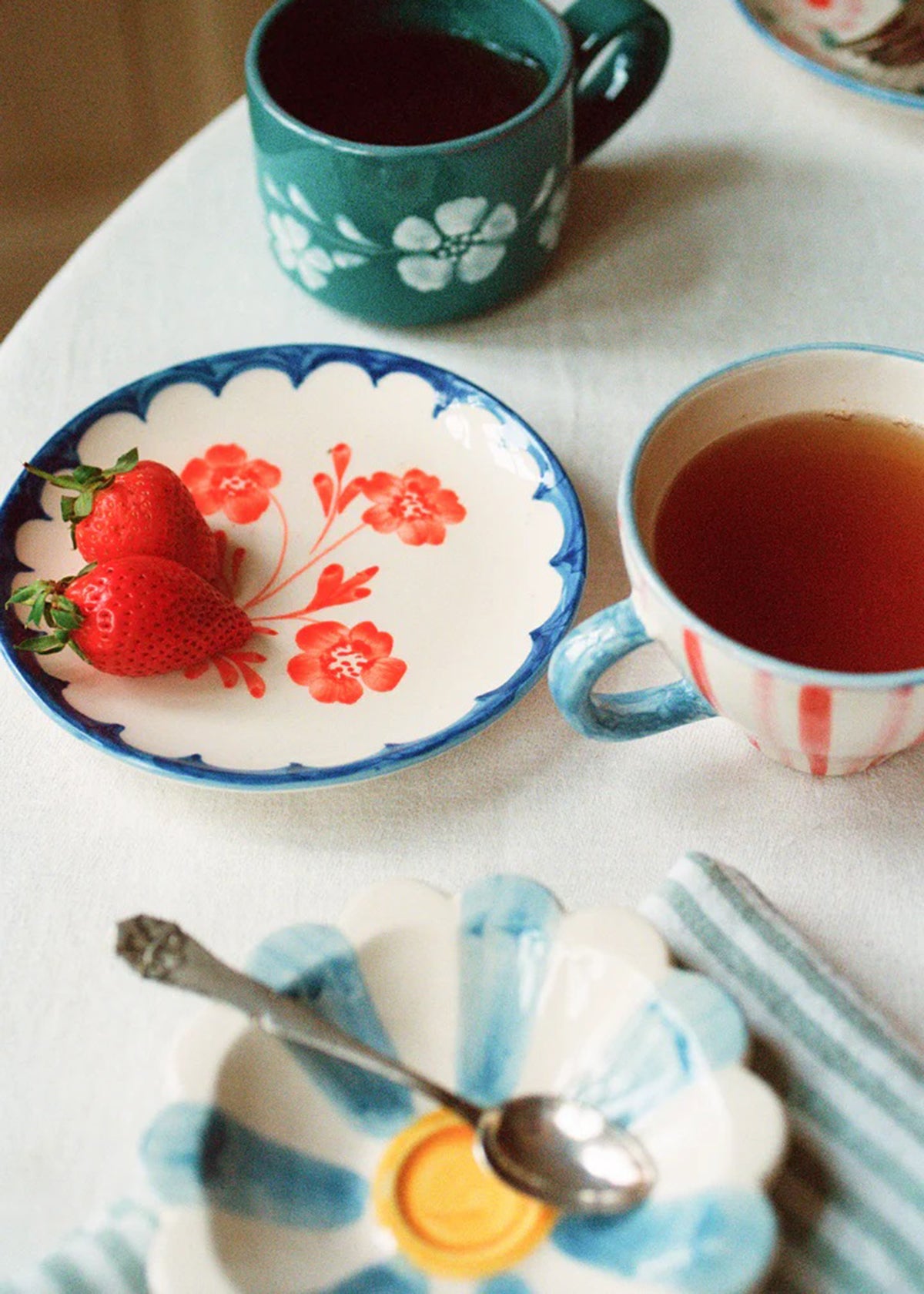 Dipschale 'Blume' Hellblau