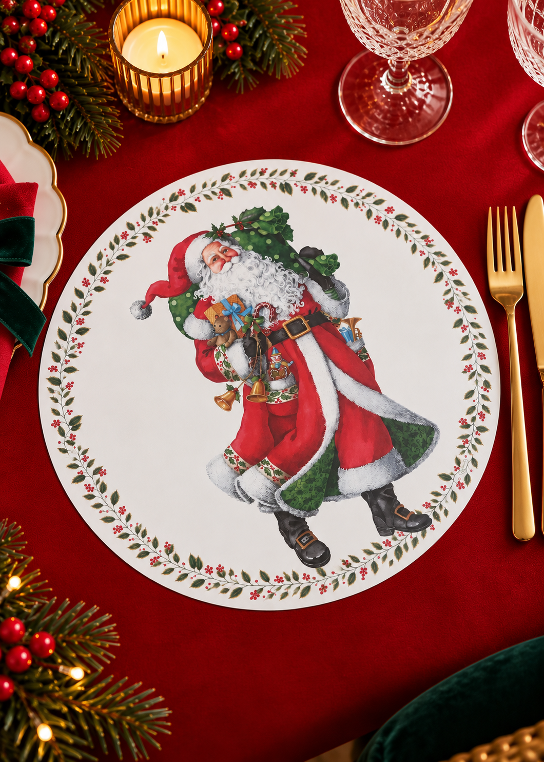 Tischsets Rund 'Santa'