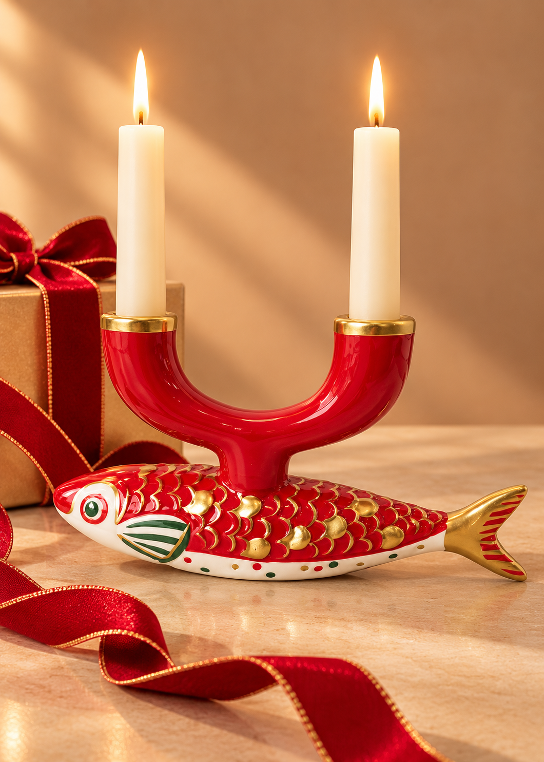 Kerzenständer Koi