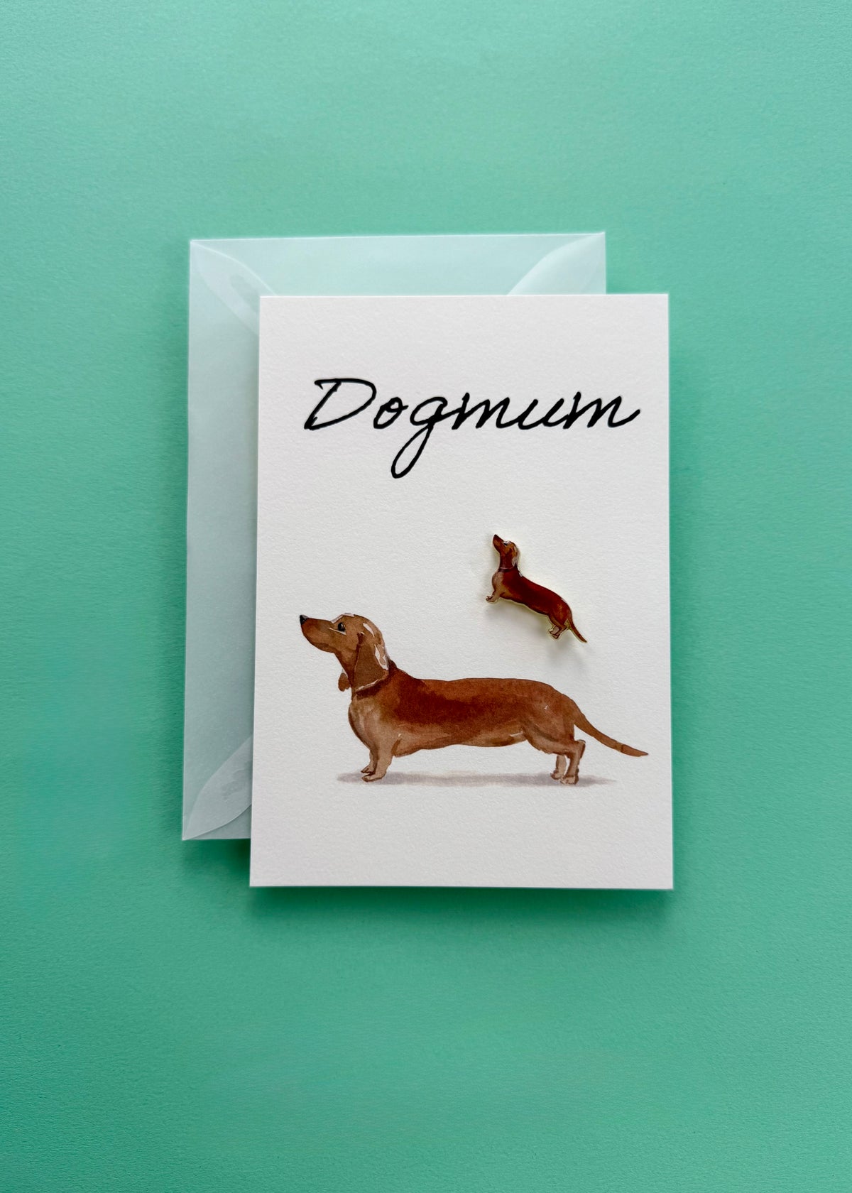 Anstecker-Karte 'Dackel'