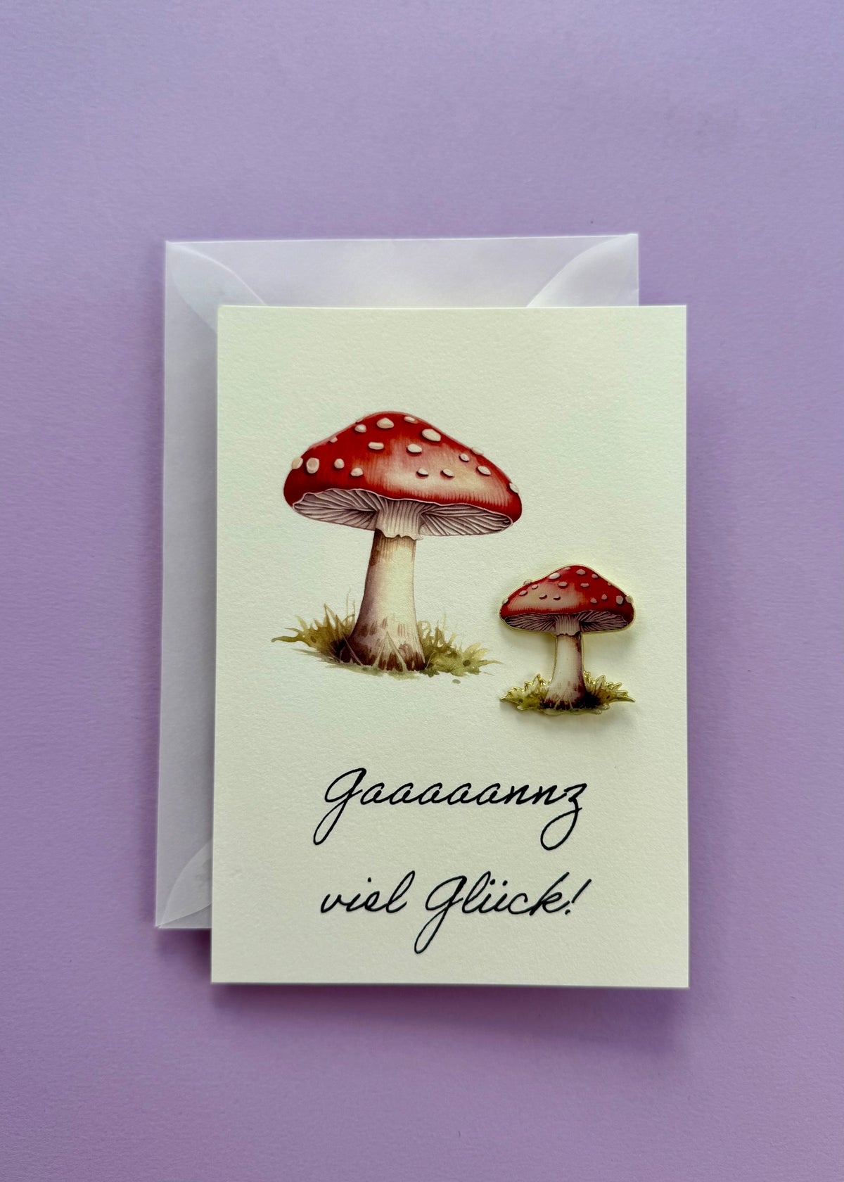 Anstecker-Karte 'Pilz'