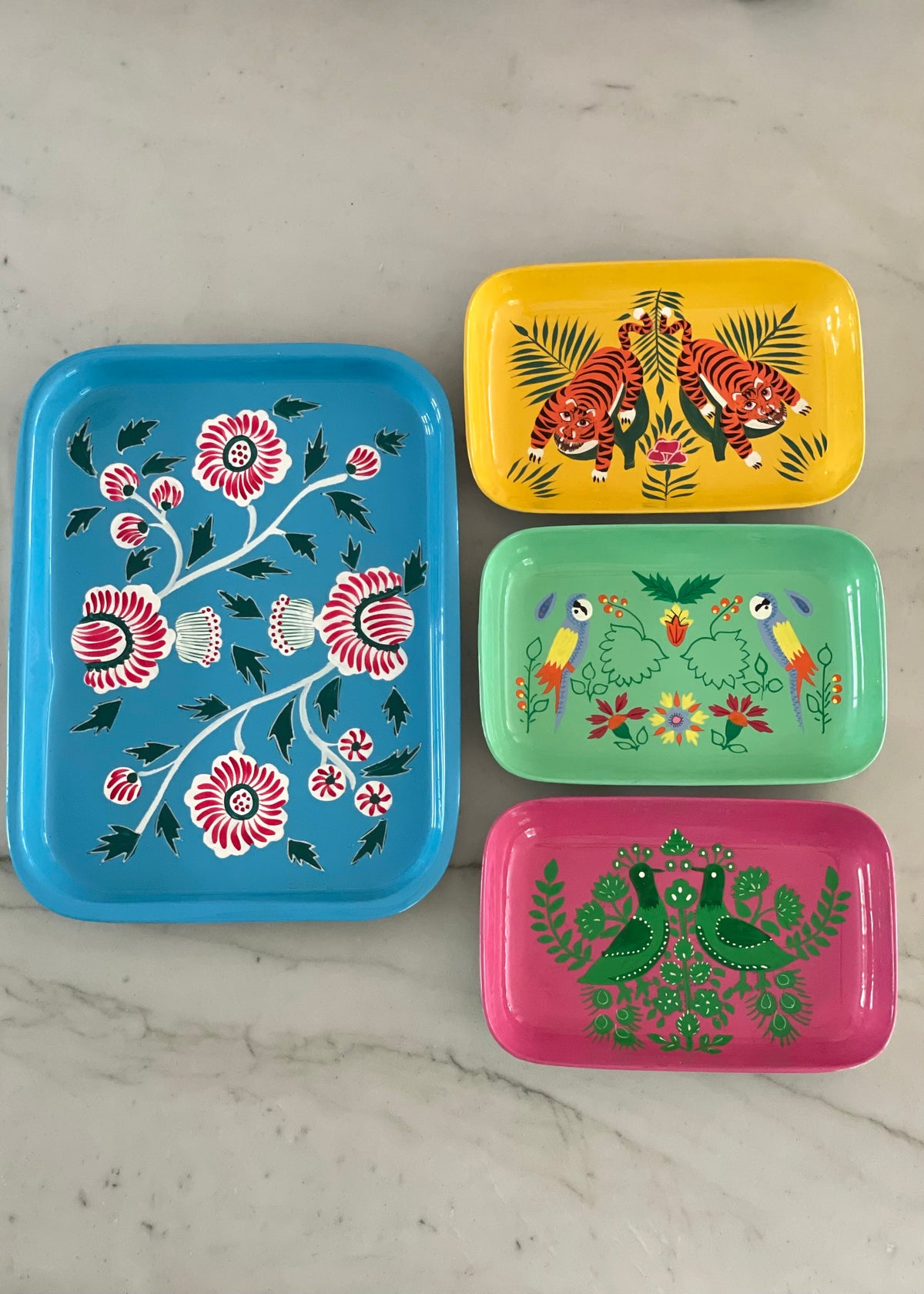 Tablett 'Vogel' Pink