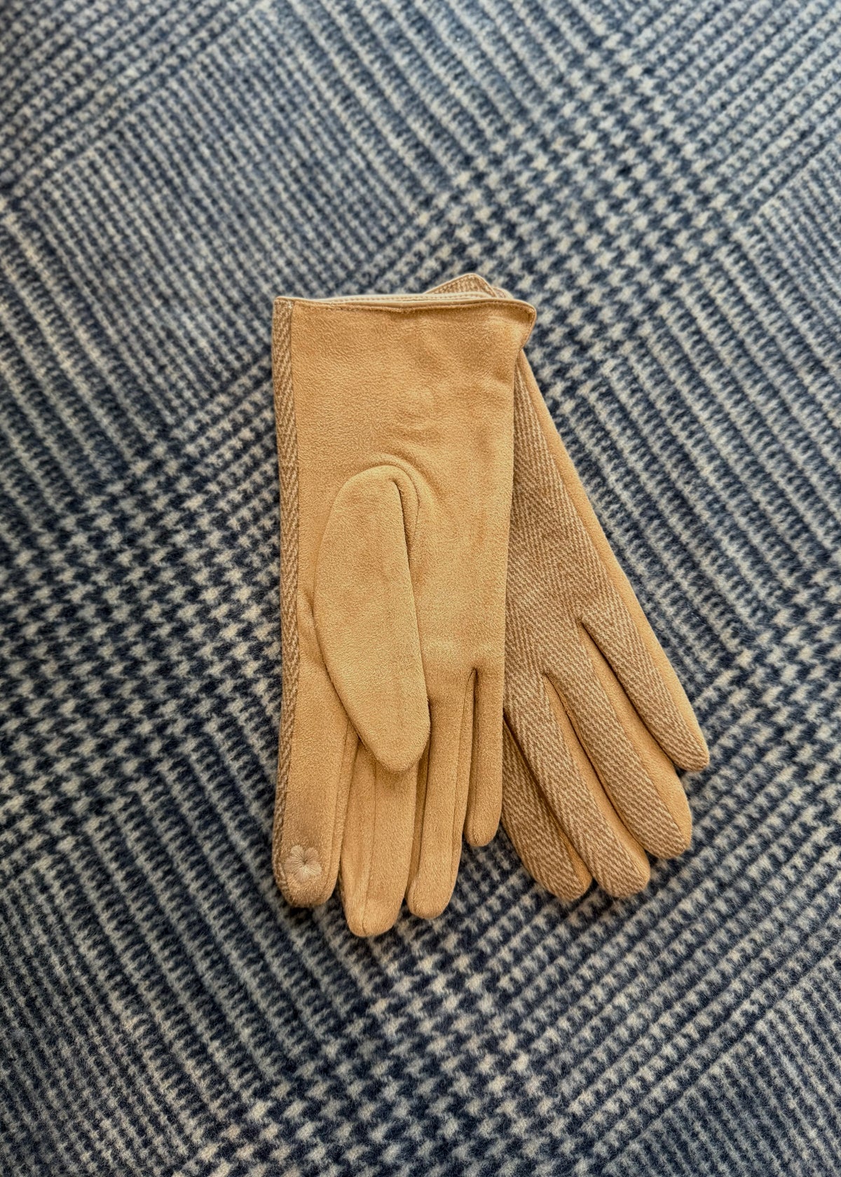 Handschuhe 'Fischgrät' Braun