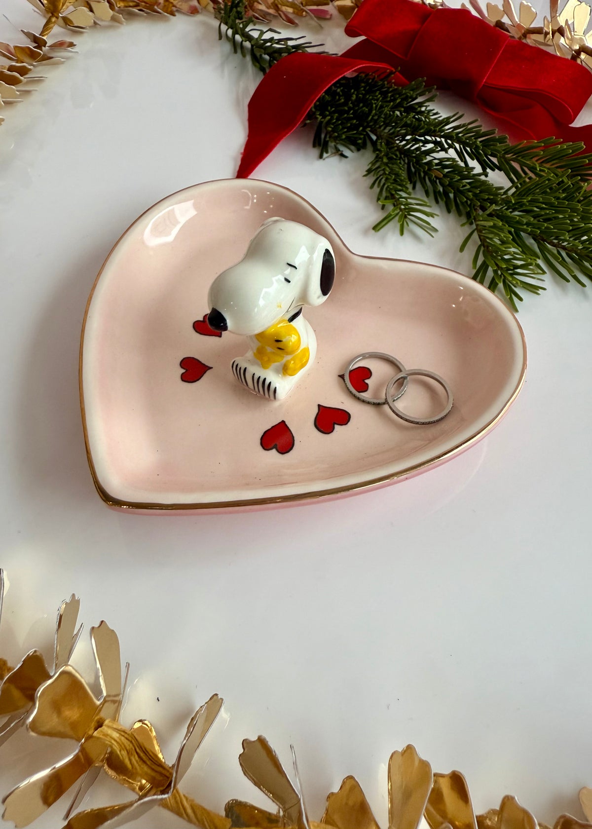 Teller Herz Snoopy 'Rosa'