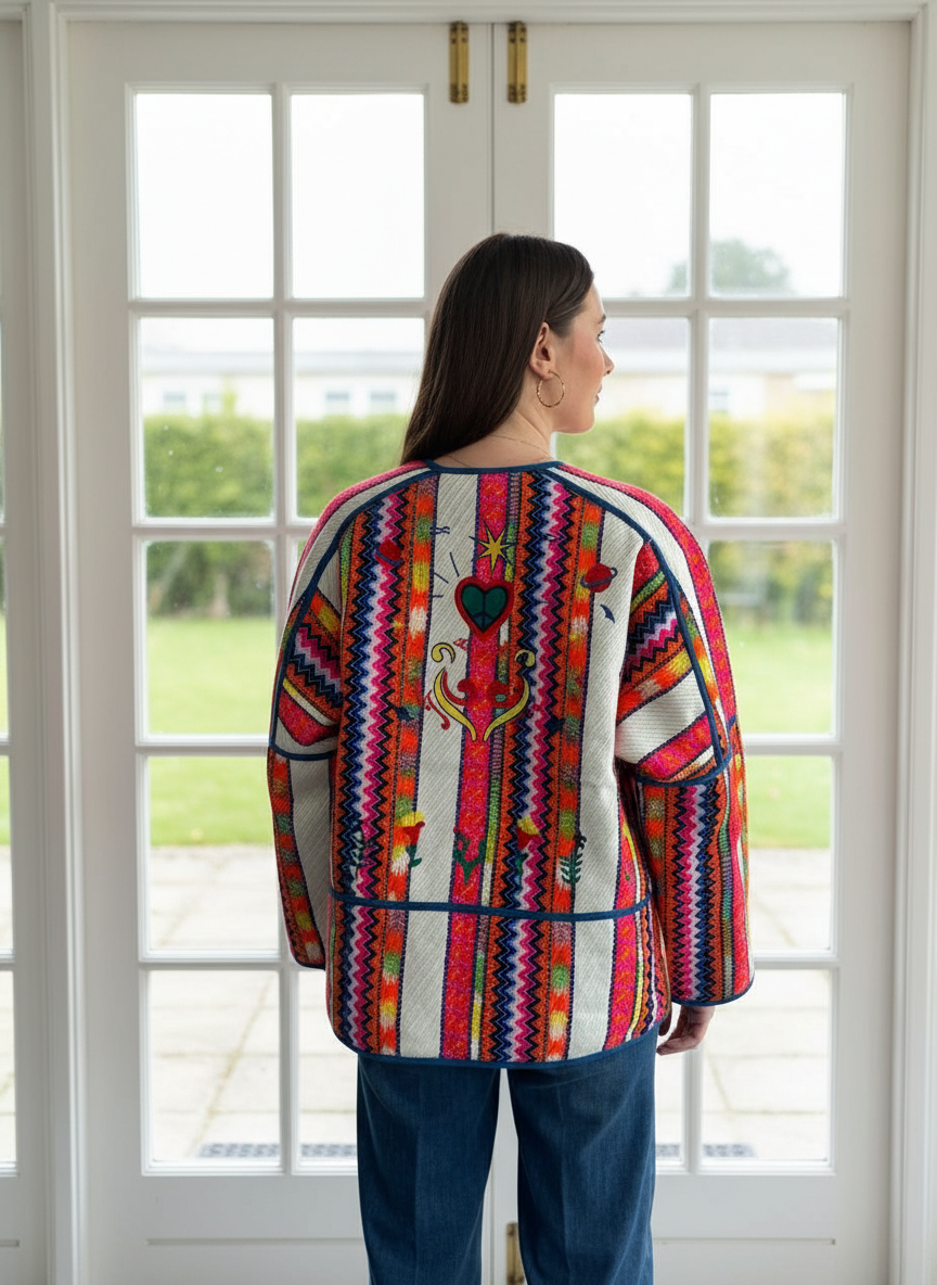 Kimono-Jacke mit Bestickung