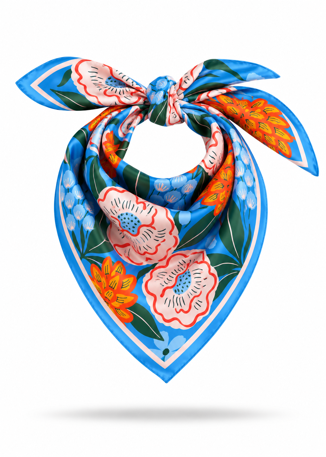 Tuch 'Flower' Azur