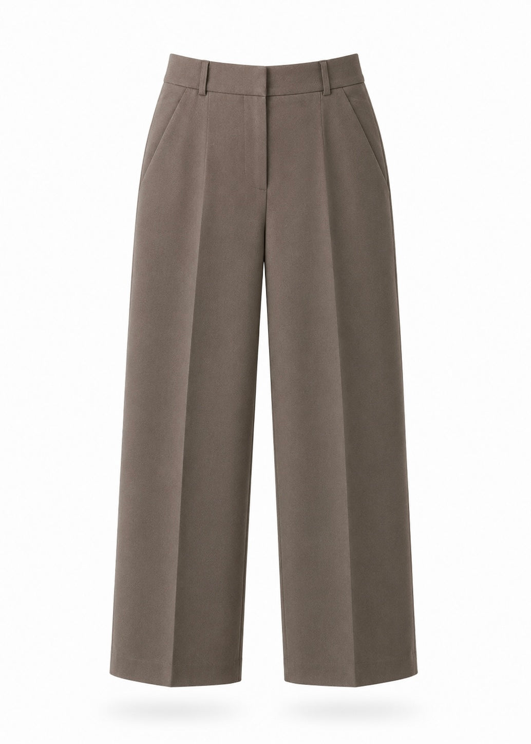 Hose mit Bundfalte 'Hellbraun'
