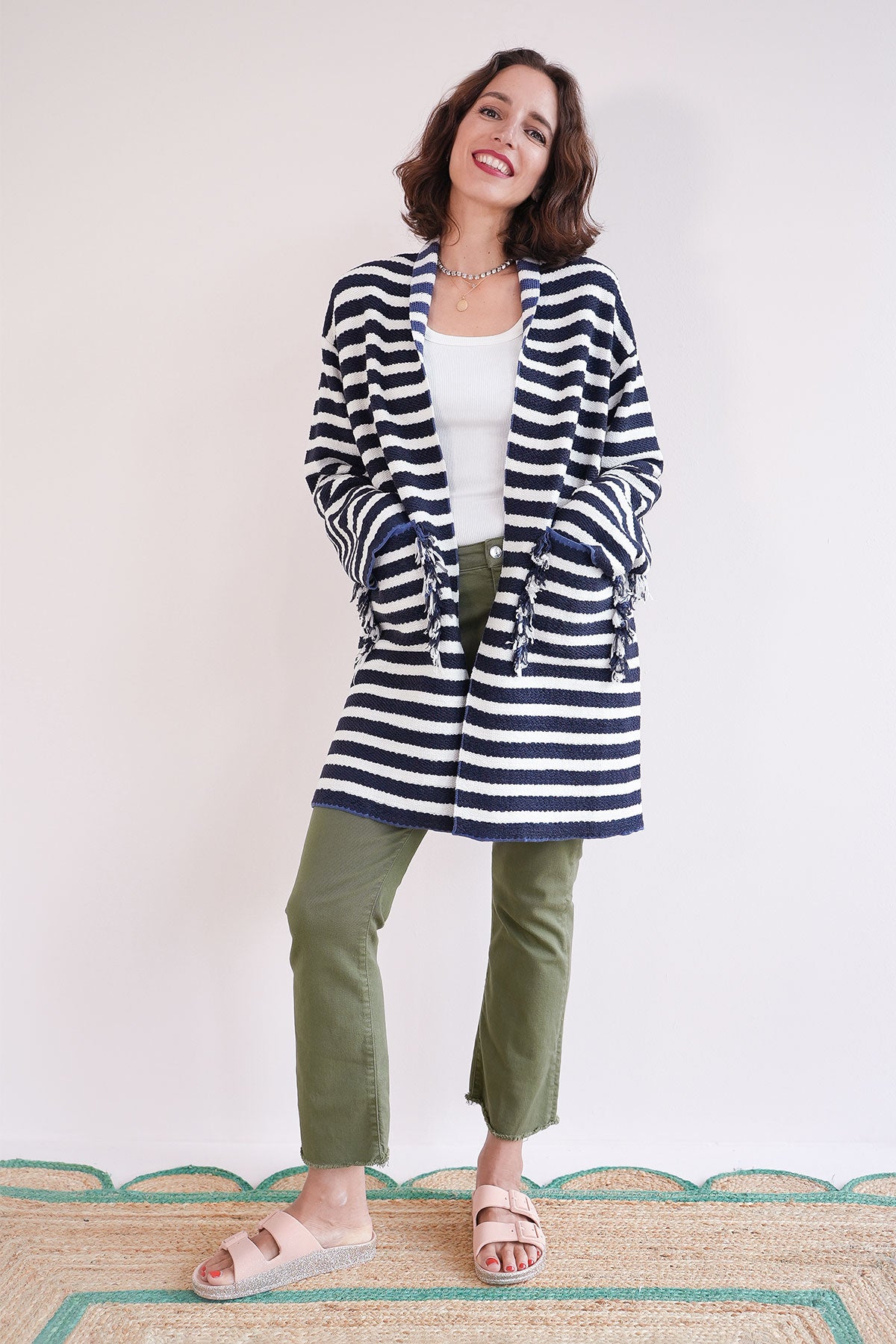 Exklusiver Fransen-Cardigan