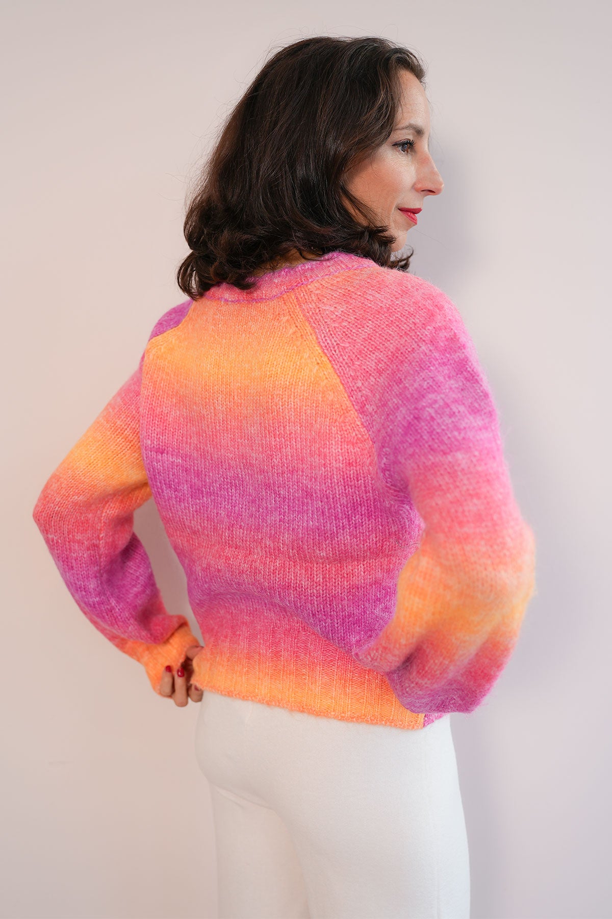Ombré Pullover in Pink