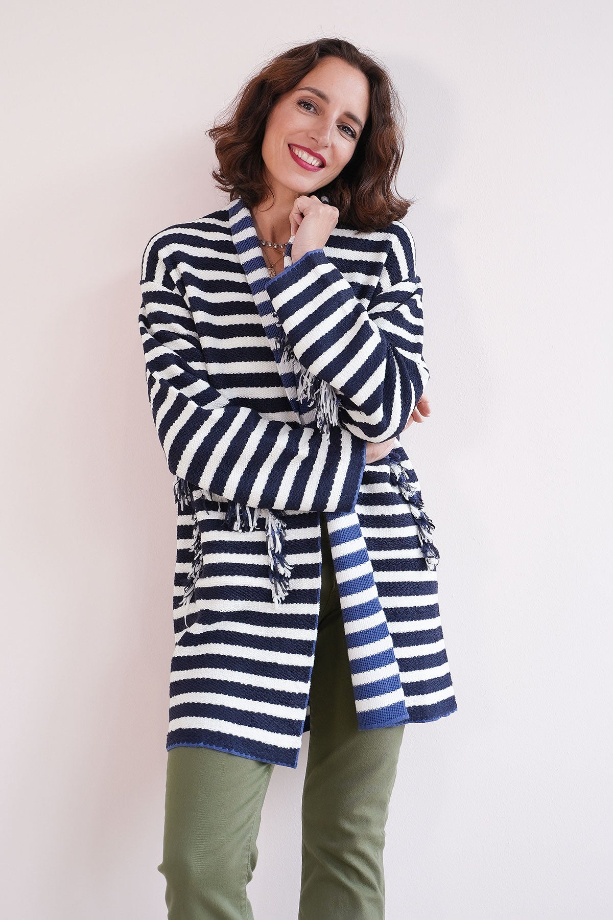 Exklusiver Fransen-Cardigan
