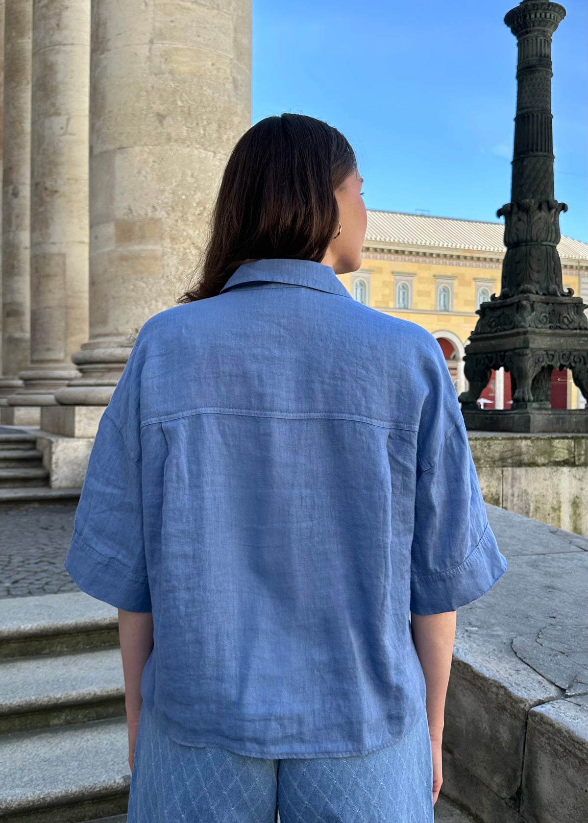 Leinenbluse &#39;Blau&#39;