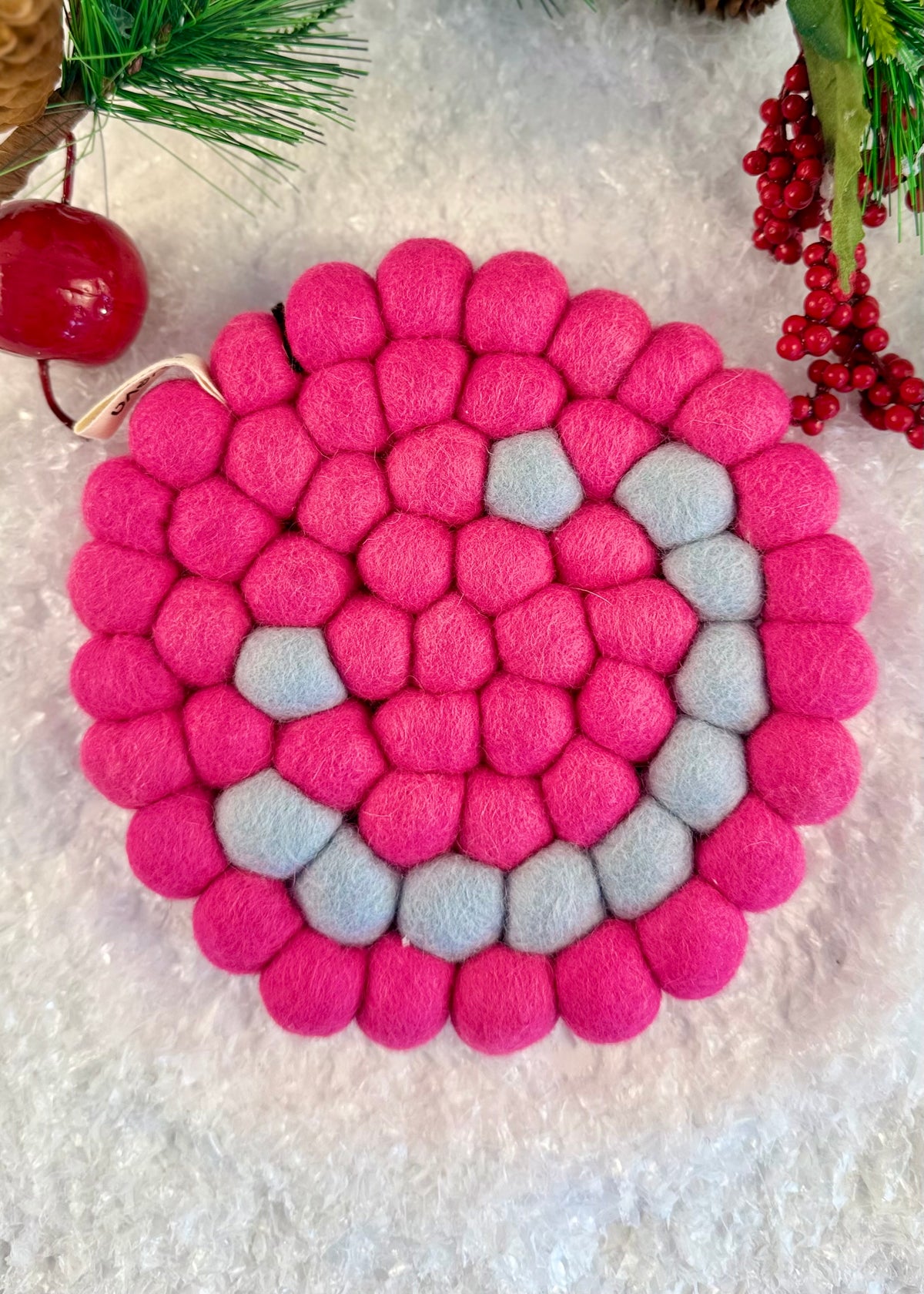 Topfuntersetzer 'Smiley' Pink