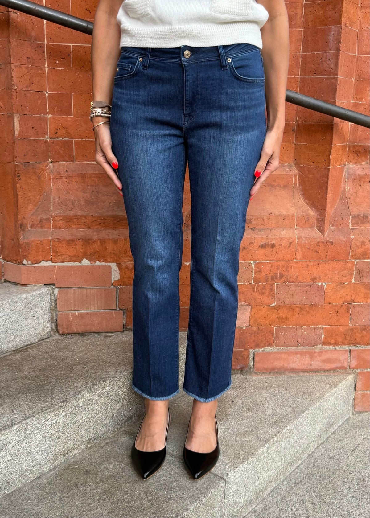 6/8 Cropped Jeans &#39;Blau&#39;