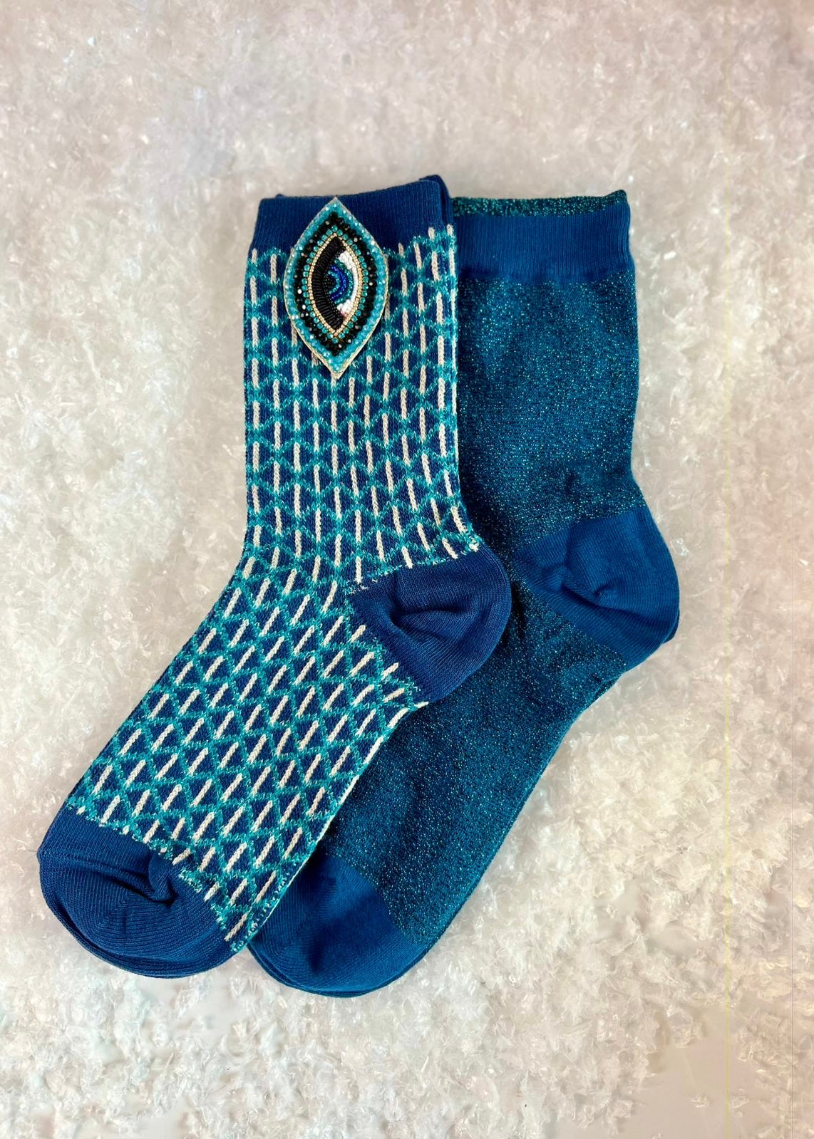 2er-Set Socken 'Auge' Türkis