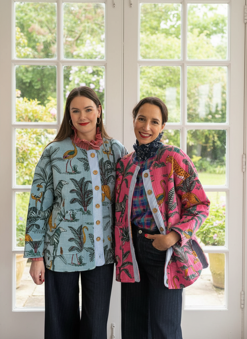 Jacke aus Samt 'Pink'