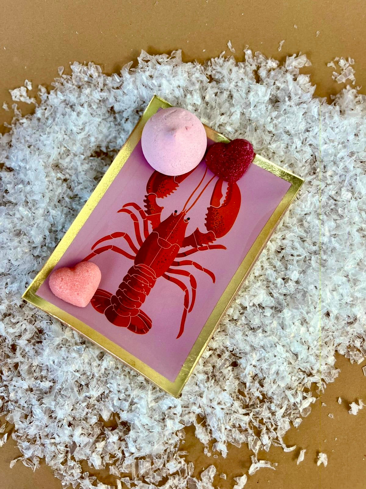 Glas Tablett `Lobster`