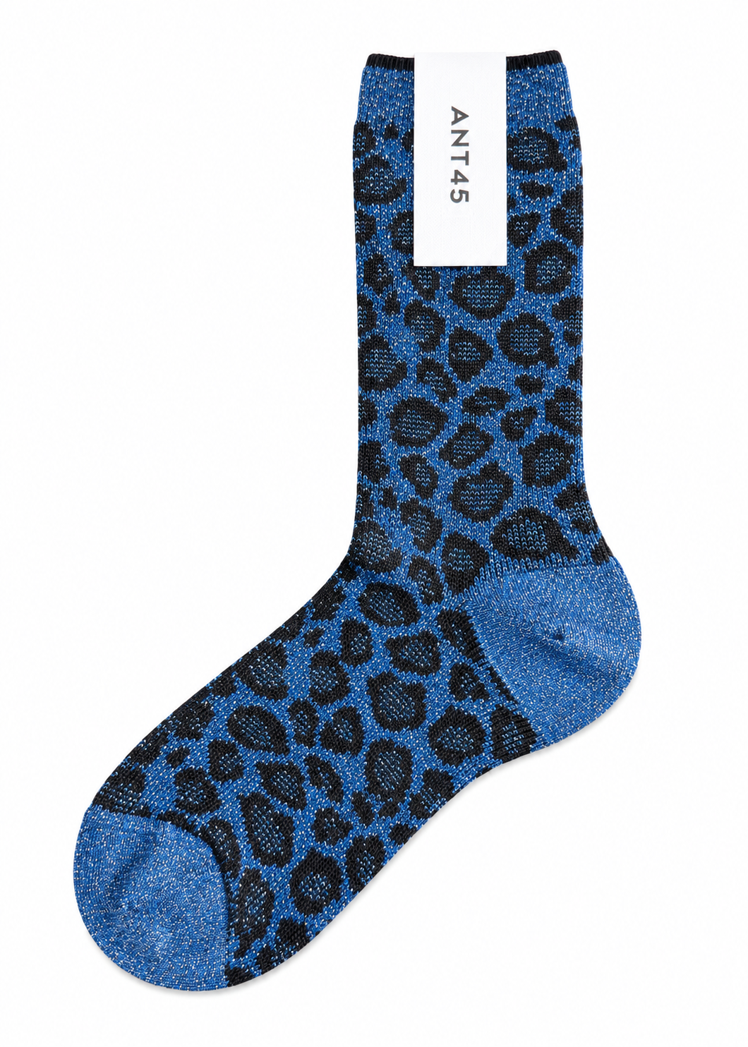 Socken mit Lurex 'Leo-Blau'