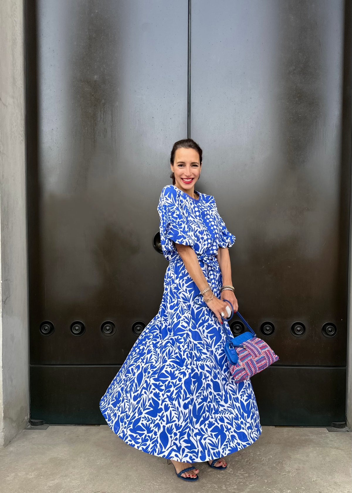 Leinen Midirock &#39;Blau&#39;