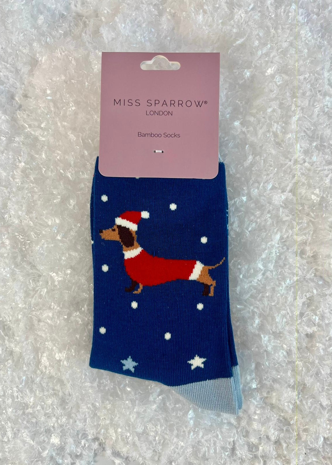 Socken 'X-Mas Dackel mit Mantel'