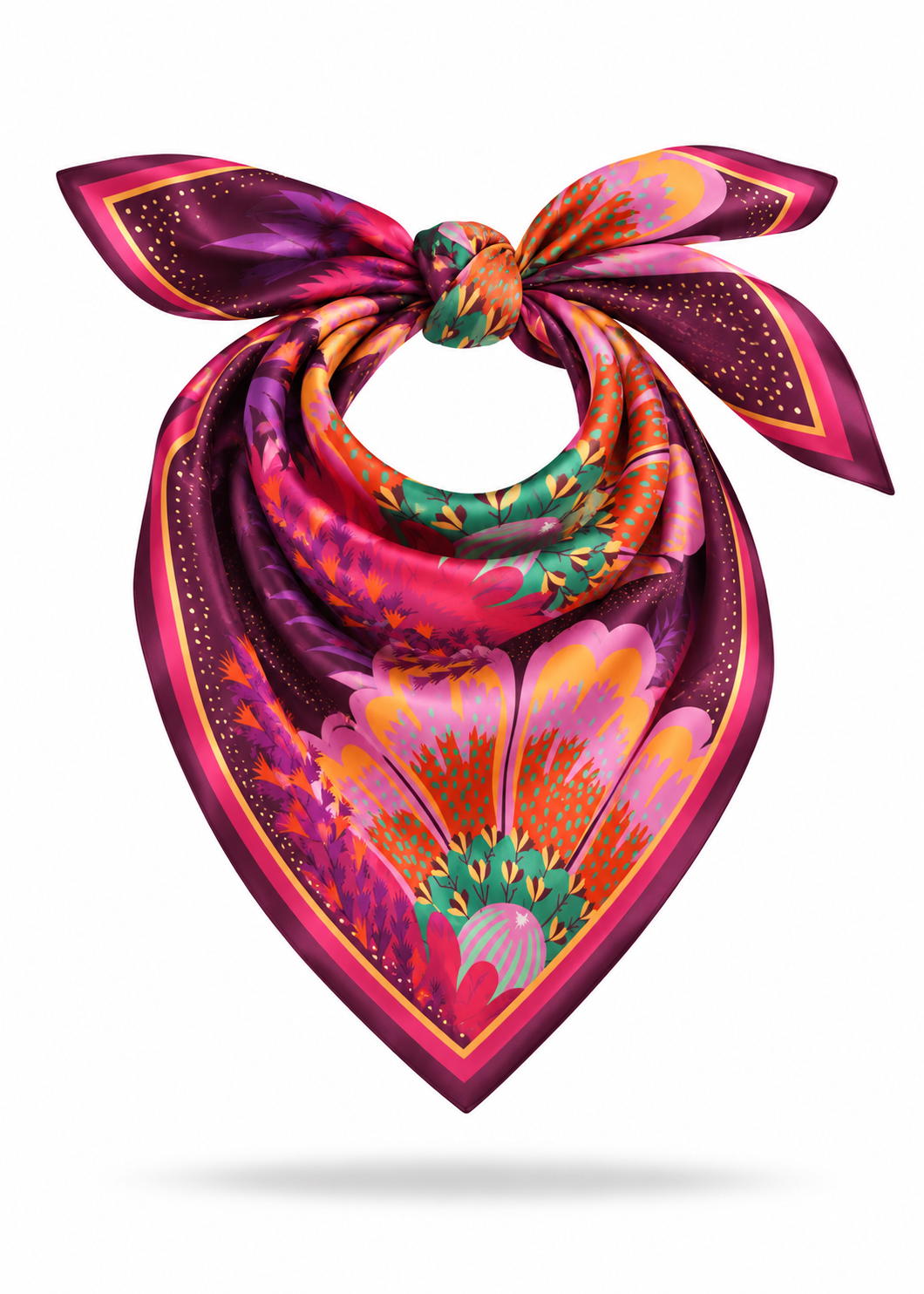 Tuch 'Flower' Burgundy