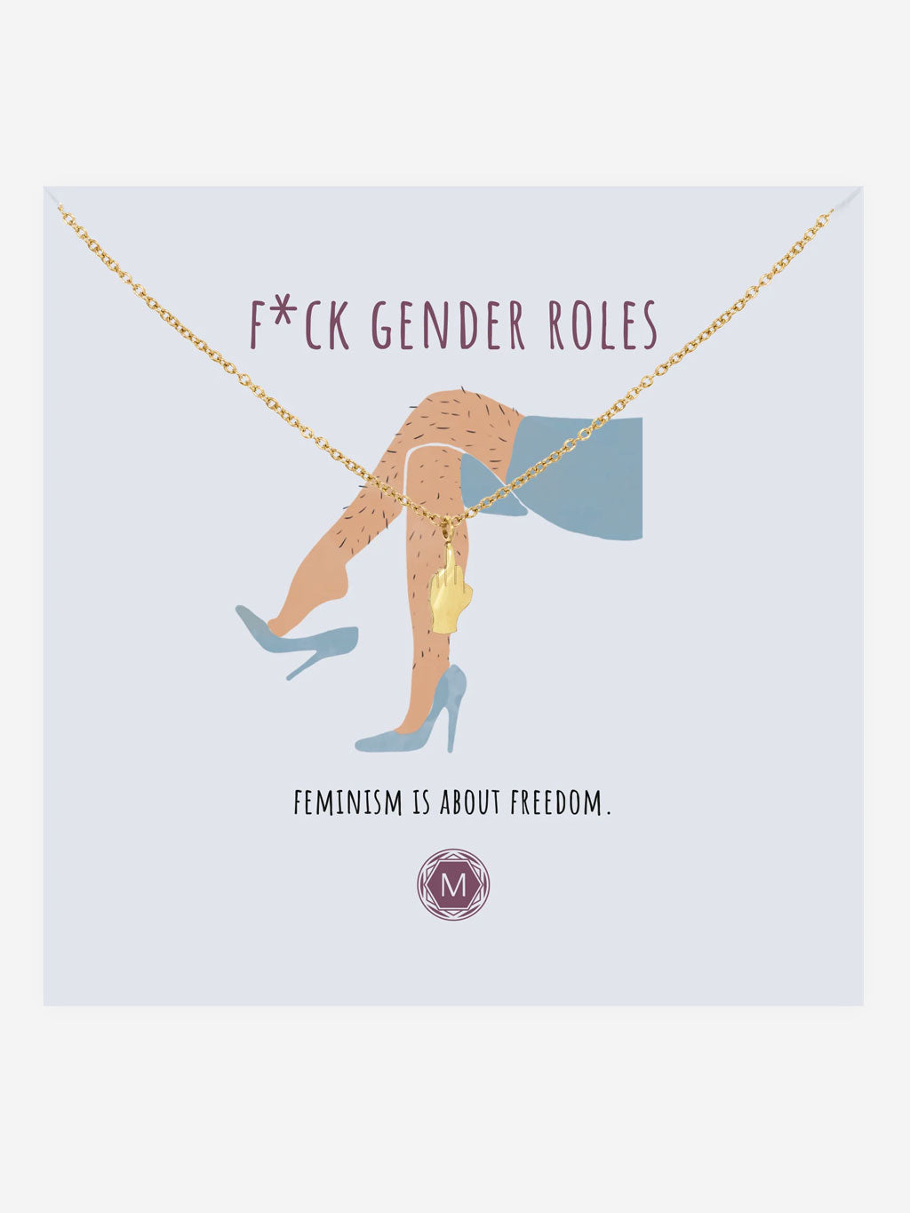 ´F*ck Gender Roles´ Halskette Gold